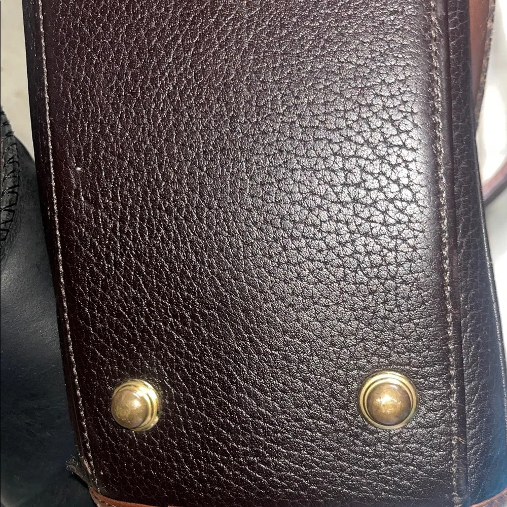 Dooney & Bourke Brown Leather Satchel,It's missing the Shoulder Strip